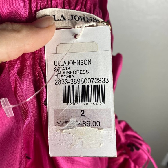 NWT Ulla Johnson Falaise Barbiecore Pink Mini Dress Size 2 Silk Blend - Picture 12 of 15